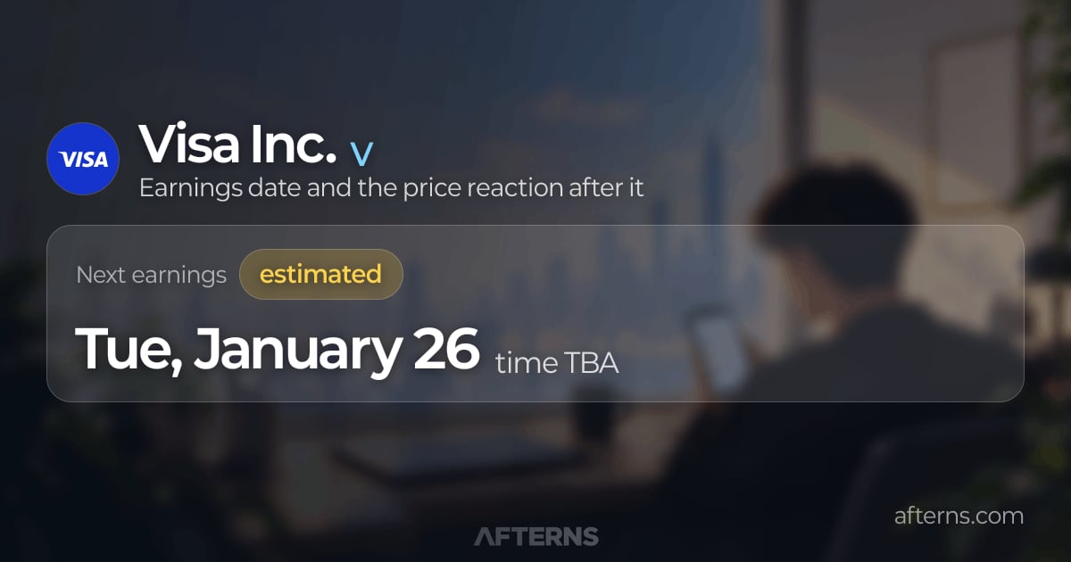 Visa Inc. (V) Earnings Date & Time · Stock Reaction After Earnings ...